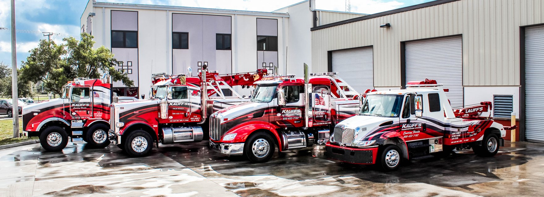 Kauff's Tow Trucks lined-up