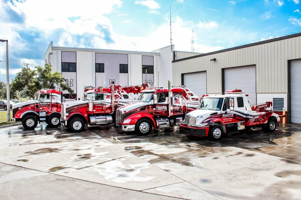 LIneup of 4 Kauff's trucks