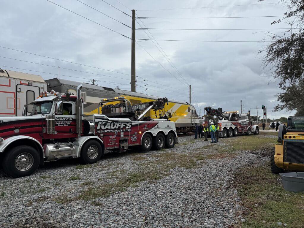 Brightline Train and Fire Truck Collision Recovery Delray Beach