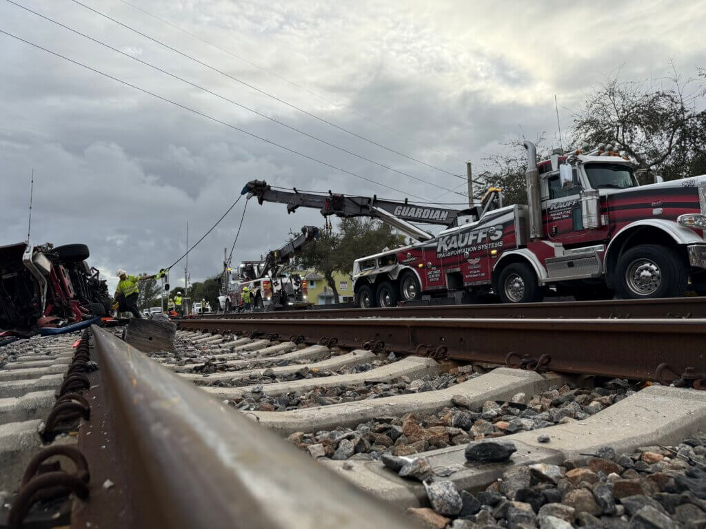 Brightline Train and Fire Truck Collision Recovery Delray Beach