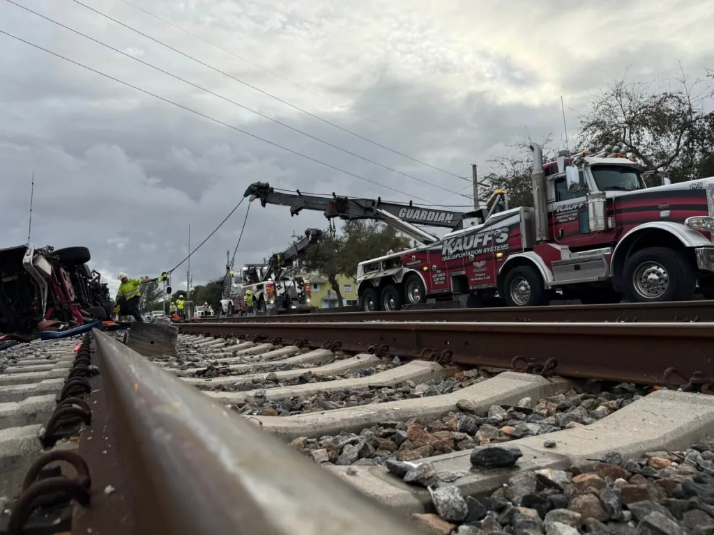 Brightline Train and Fire Truck Collision Recovery