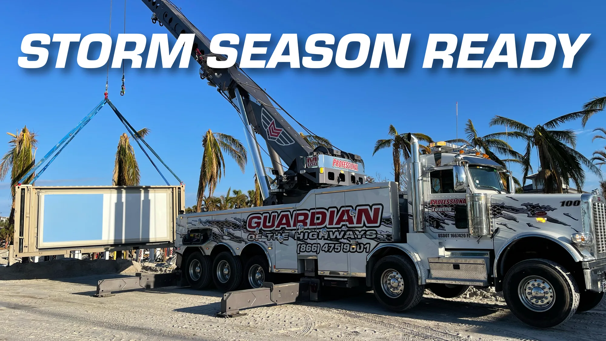Guardian Fleet Services commercial storm recovery heavy equipment towing