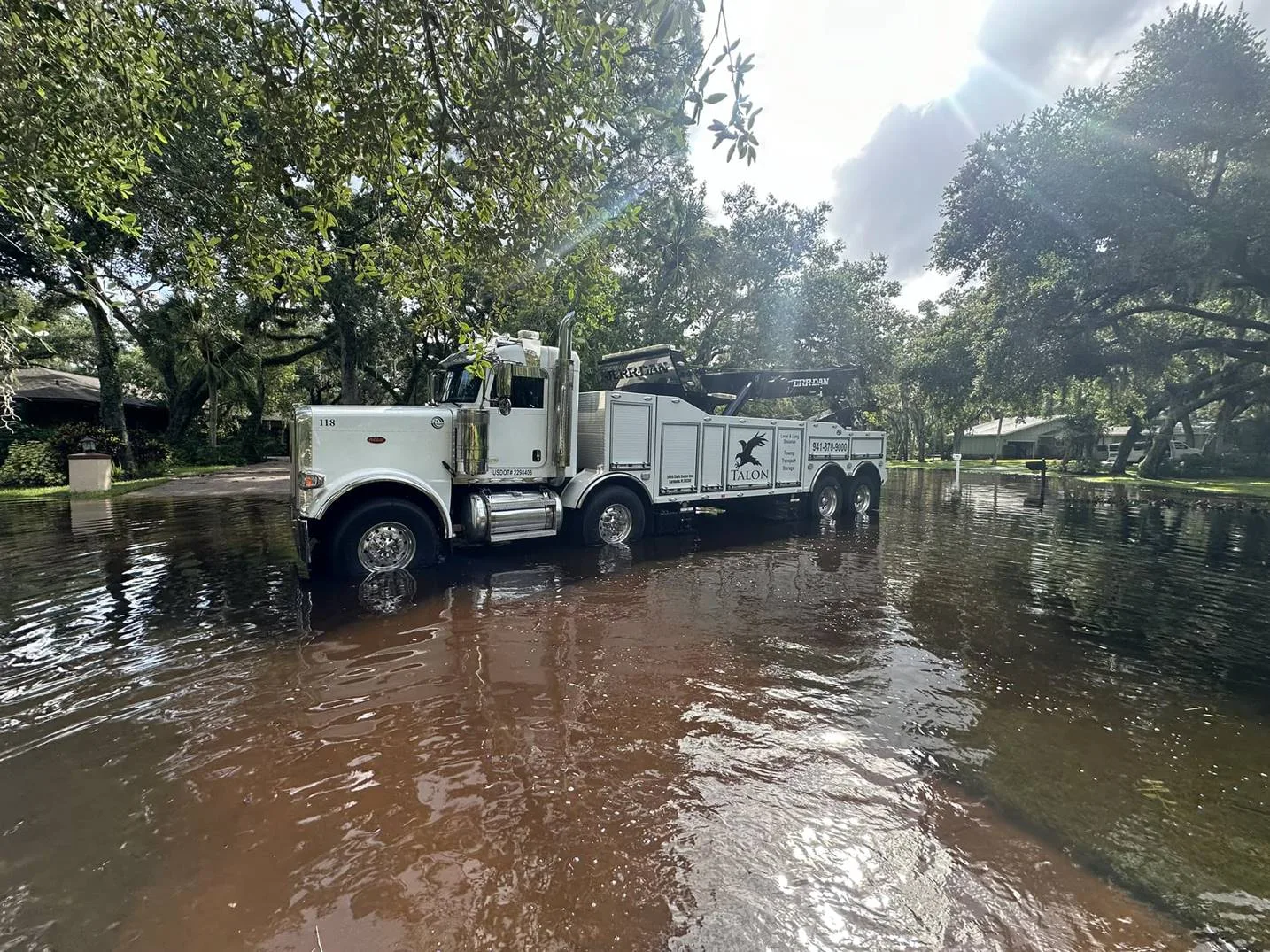 Guardian Fleet Services emergency vehicle recovery flood towing post-storm