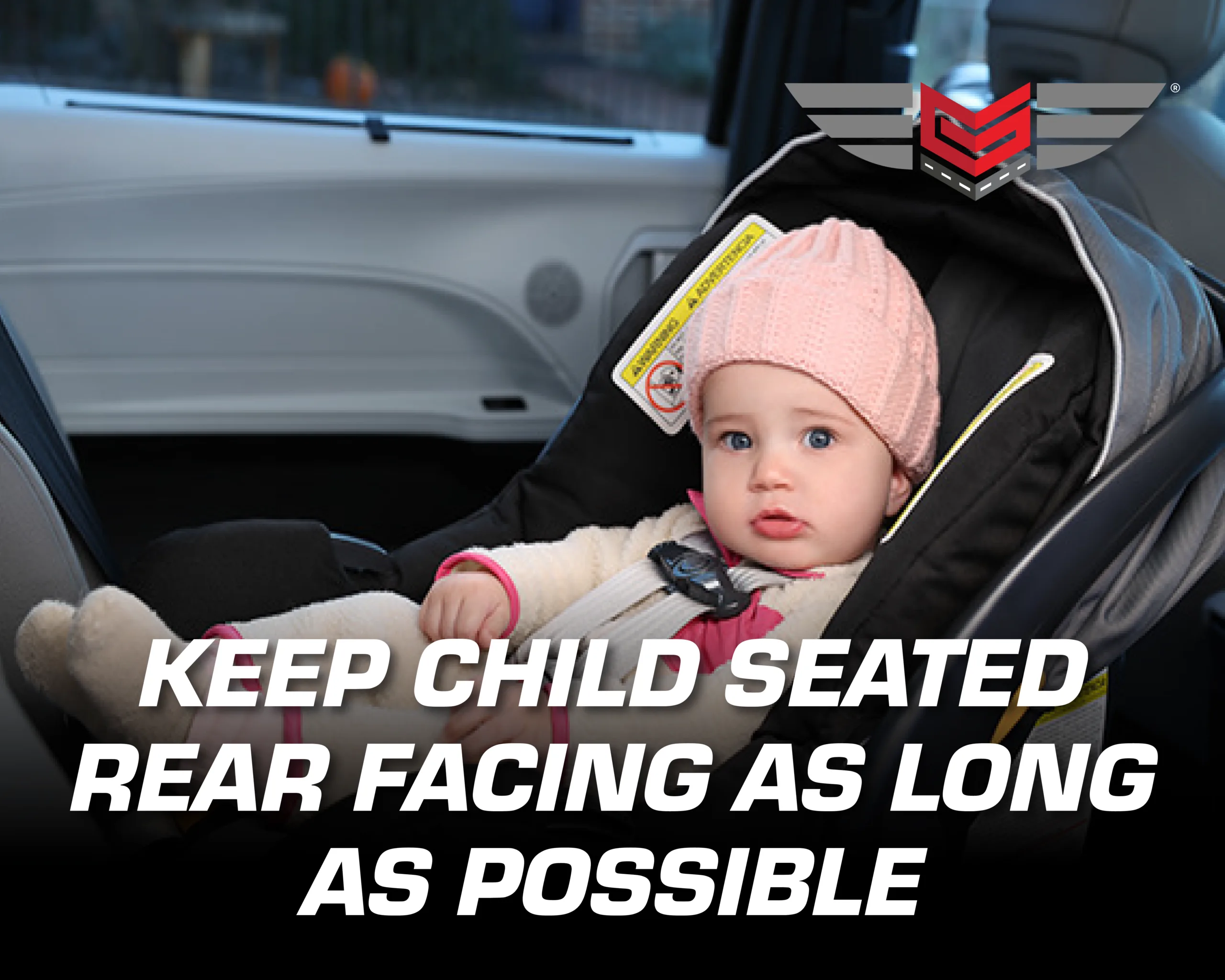 Keep child seated rear-facing as long as possible — Child Passenger Safety Week